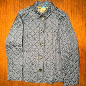 Burberry Brit Fernleigh Women's L/G Slate Blue Quilted Lightweight Coat